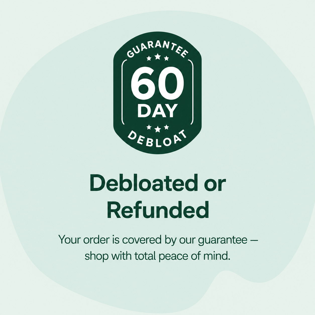 Debloated or refunded 60-day guarantee